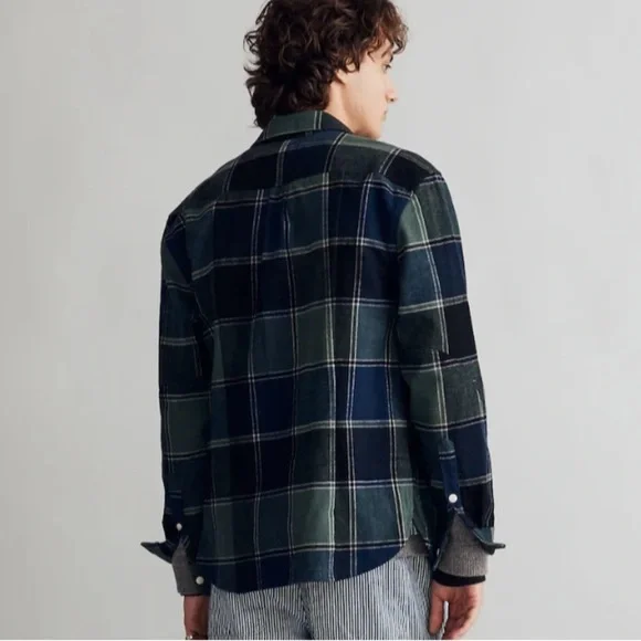 Madewell Flannel Mens XL Plaid Work Shirt Heavyweight Easy Fit Farmer Outdoors - Picture 11 of 11